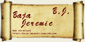 Baja Jeremić vizit kartica